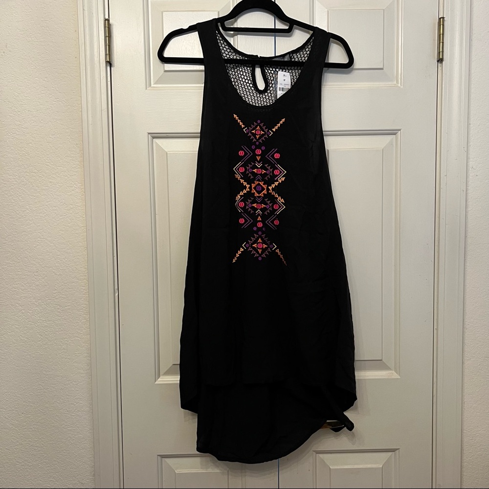 LF Indika embroidered sleeveless mini dress